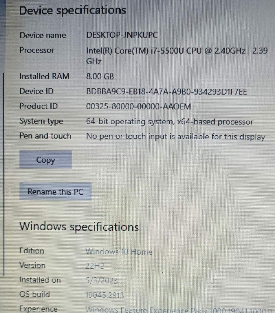 Asus Intel Core i7 5th Generation Ram 8GB SSD 256GB Display 14 ...
