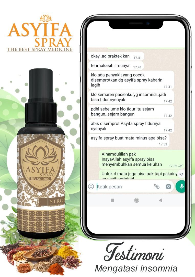 ASYIFA SPRAY - OBAT HERBAL KESEMUTAN SEPARUH BADAN AMPUH, Kesehatan