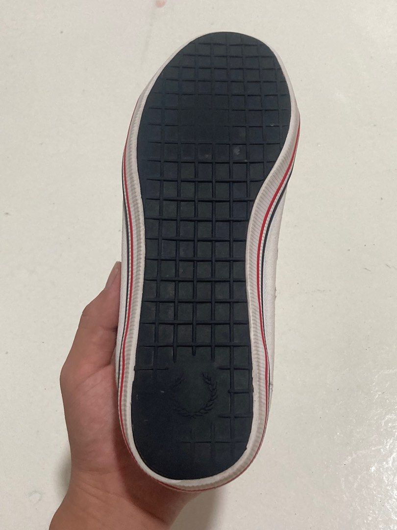 fred perry white canvas shoes