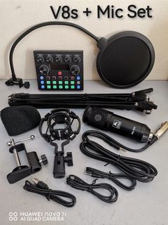 Authentic kirin Bm800 Condenser microphone Set with v8s soundcard