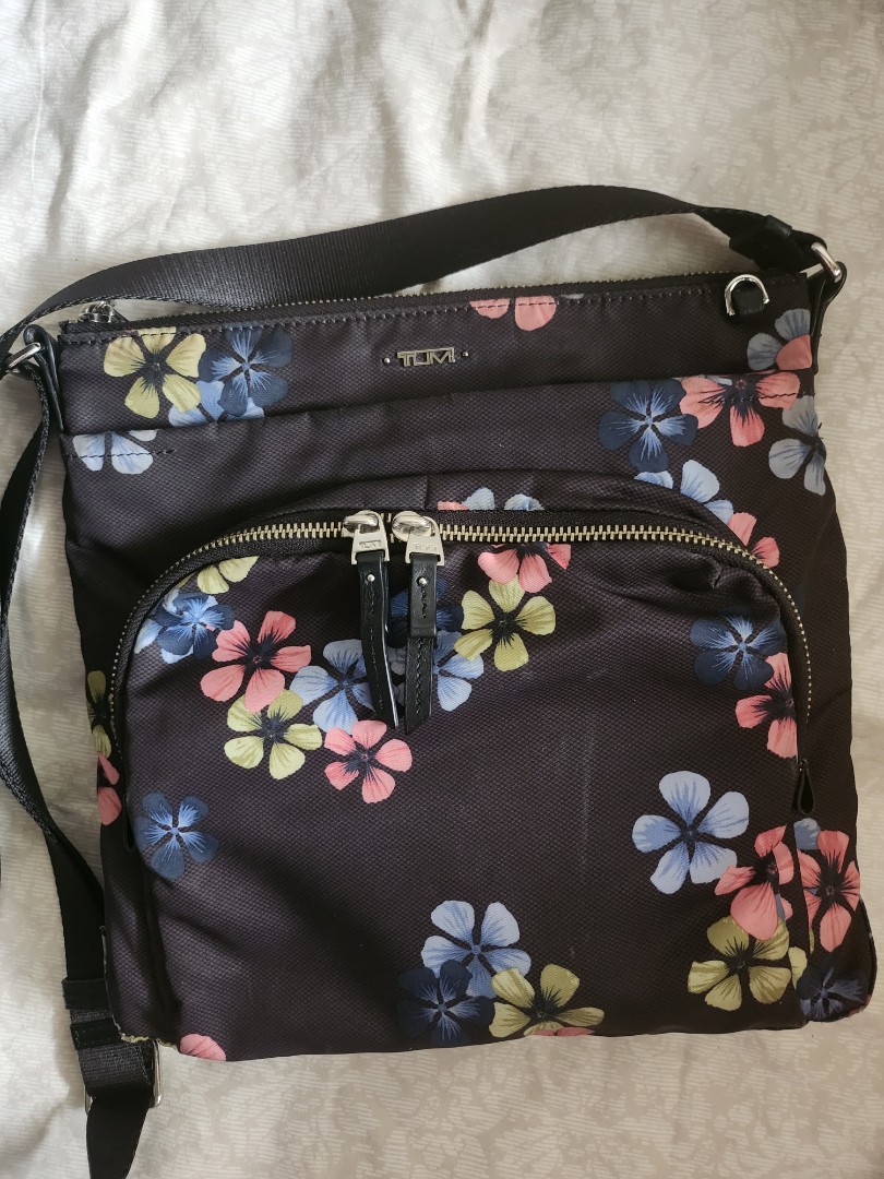 Authentic Tumi Floral Crossbody, Luxury, Bags & Wallets on Carousell