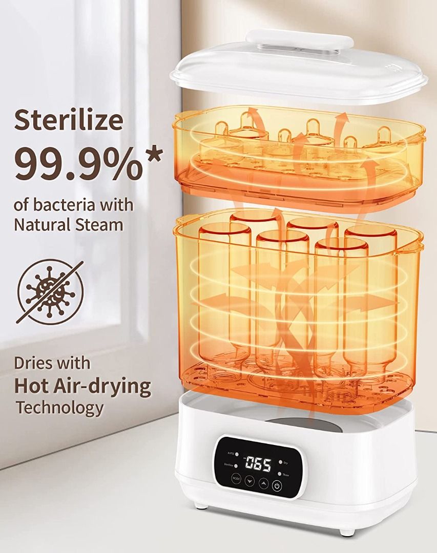 Baby Bottle Sterilizer Electric Steam Bottle Sterilizer and Dryer