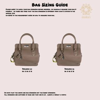Bag Insert Bag Organiser for Hermes Toolbox