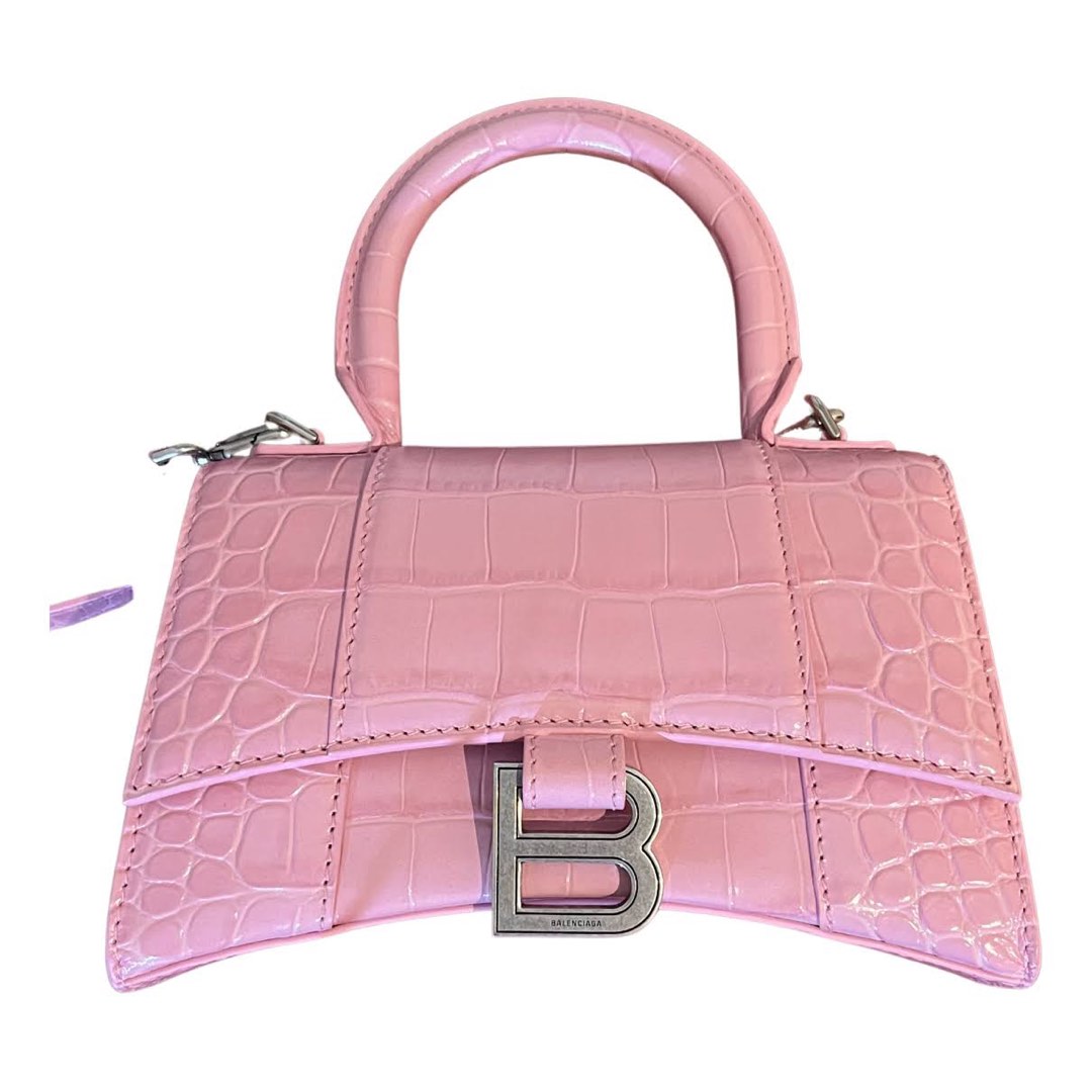 Balenciaga Hourglass XS top handle pink graffiti, Luxury, Bags & Wallets on  Carousell