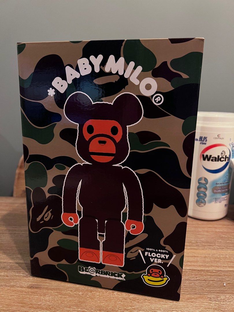 Bearbrick Baby Milo FLOCKY VER. 400%+100%, 興趣及遊戲, 玩具& 遊戲