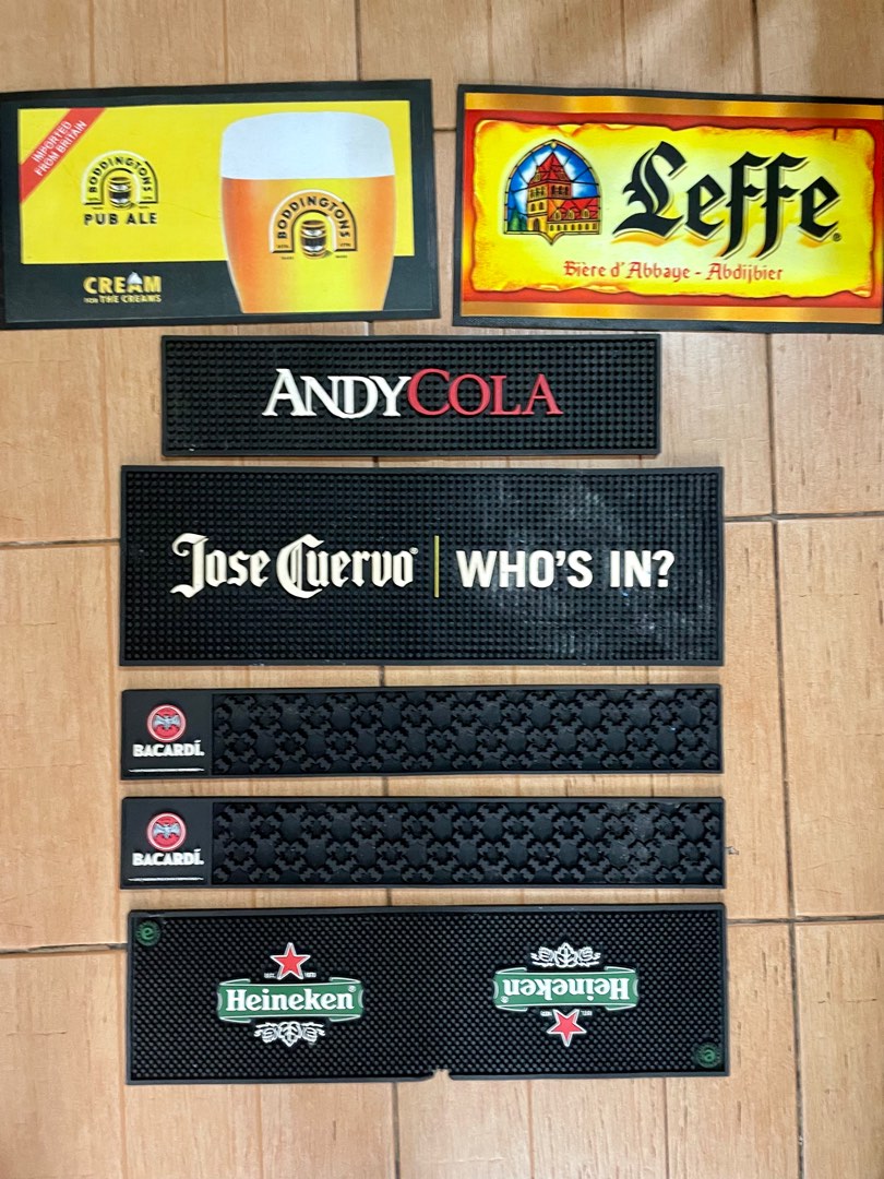 Beer mat Bar Mat Heineken Cuervo Bacardi Collectible Bar Display, Hobbies & Toys