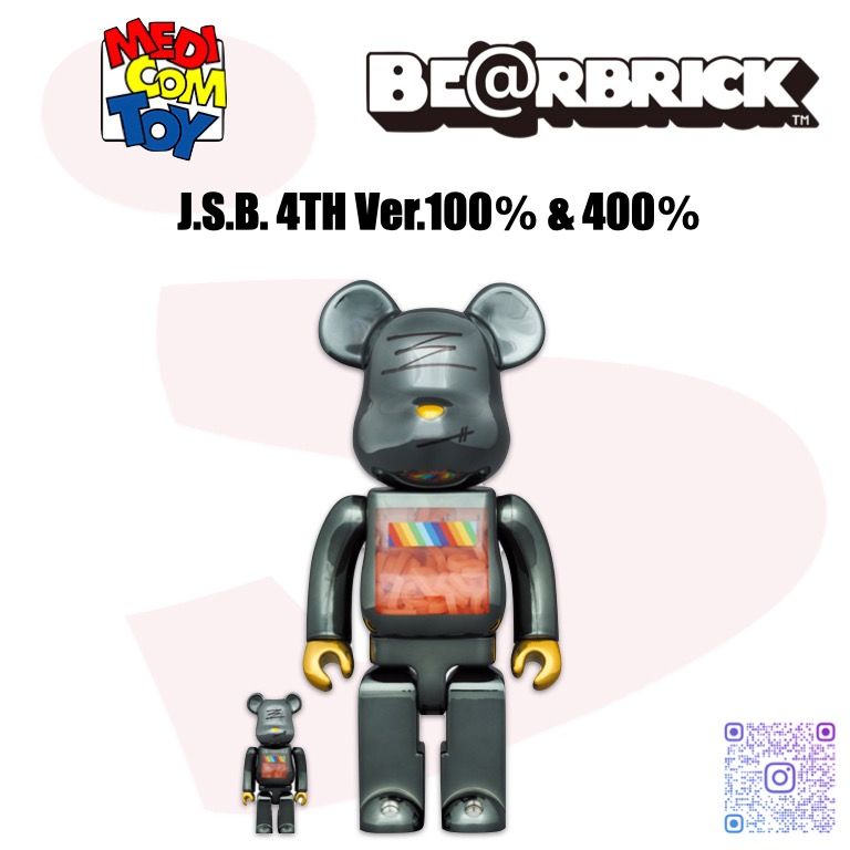 BE@RBRICK J.S.B. 4TH Ver.100％ & 400％ JSB BEARBRICK, 興趣及遊戲