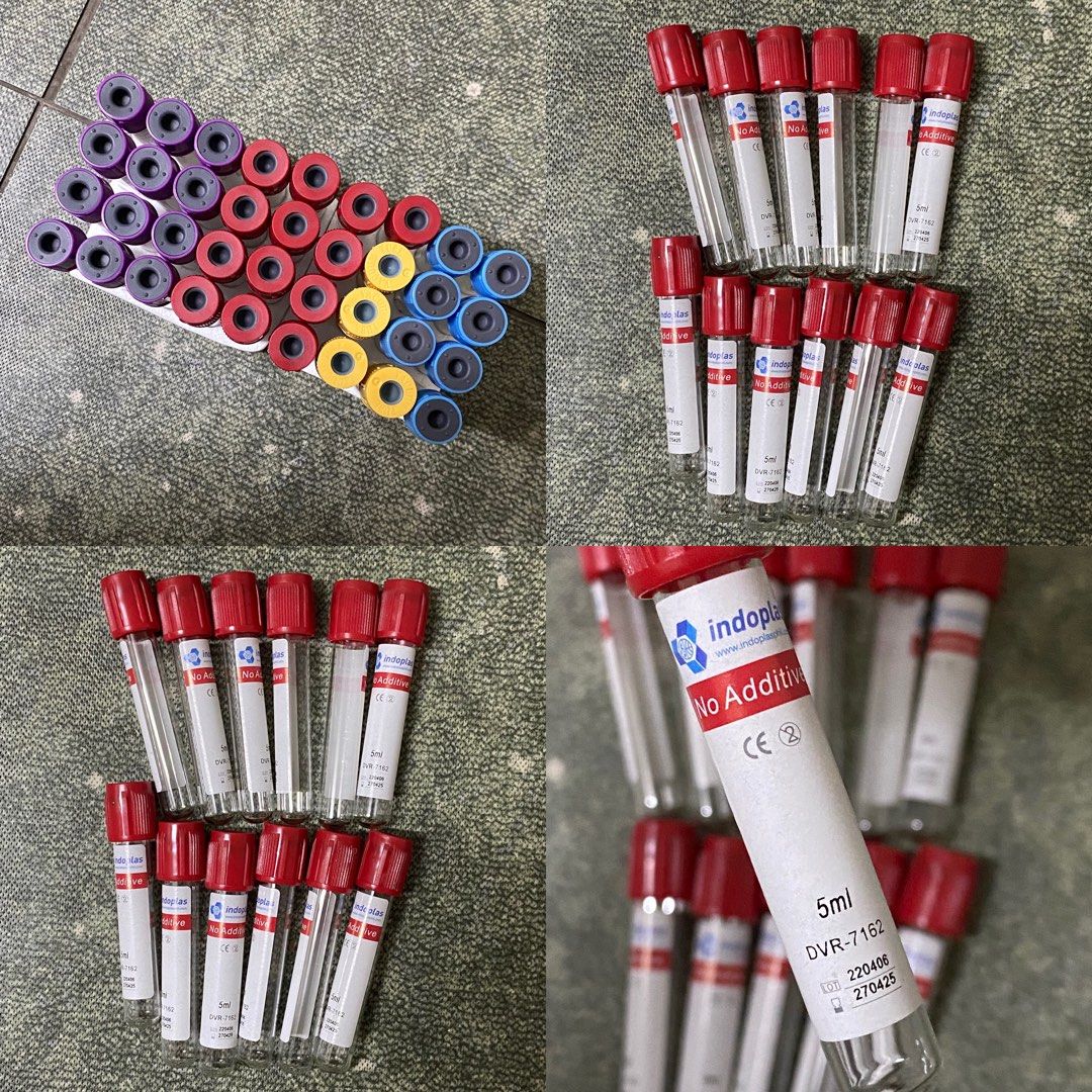 Blood Collection Vacuum Tubes (EDTA, Red, Yellow, Blue Top Tube