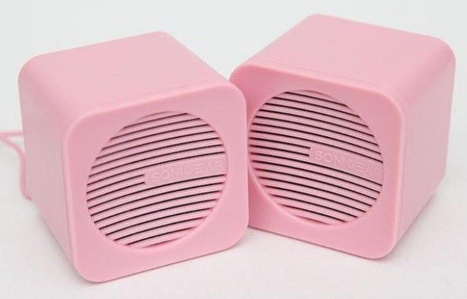 Blue Cube Peach Sonicgear Speaker Audio Soundbars Speakers