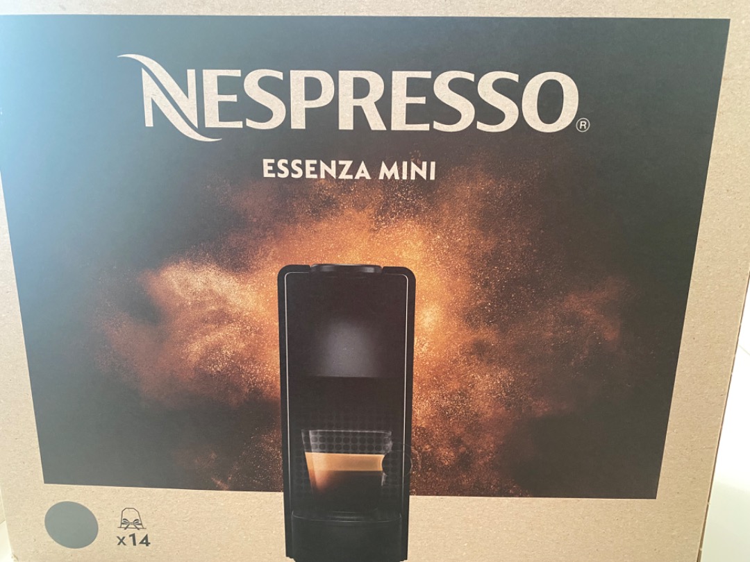 BNIB both Nespresso Essenza Mini Grey with 2 View cappuccino cups , TV