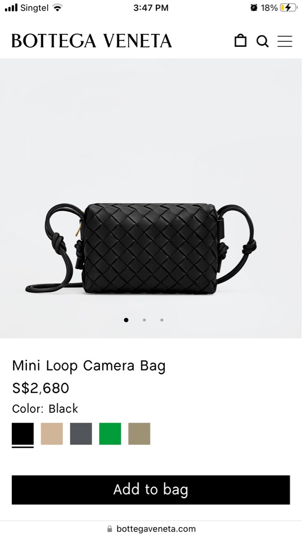 Mini Loop white camera bag