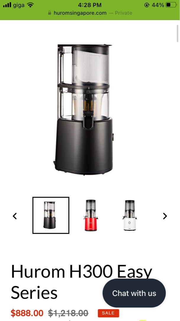 Brand New Hurom Slow Juicer H300 Easy Series, TV & Home Appliances