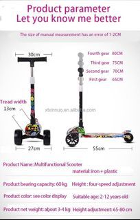 Brand new New model Folding Kids Scooter 3 Wheel Scooter with light heavy tyres Free delivery