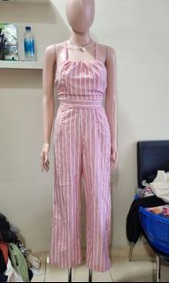 Buy 1 get 1  jumpsuit pink atasan nude baju import