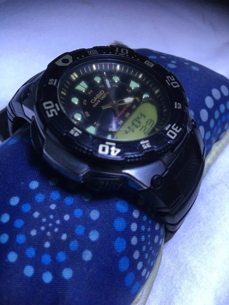 Casio wave ceptor illuminator authentic, Men's Fashion, Watches ...