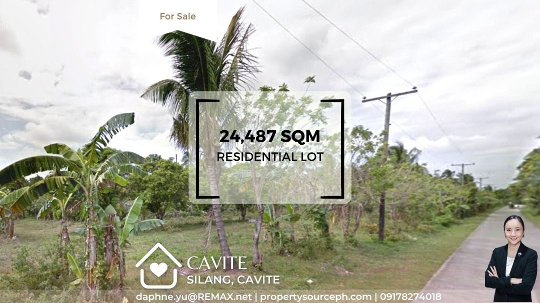 Cavite Lot for Sale! (Category: Lot) located in Quezon City. Submitted by daphne.yu_favoritebroker (Listing ID 1232924474, Image 1). Description: Cavite Lot for Sale! ✔ Ideal for Residential Subdivision, Vacation Home, Fruit Farm or Family Resort ✔ Clean title (under corporation) Lot area: 24,487 square meters (2.45 hectares) - Double corner property - Bounded by 3 cemented roads - 10 km from tagaytay - Nasugbu Highway Price: Php61.217.5M (Php2.5