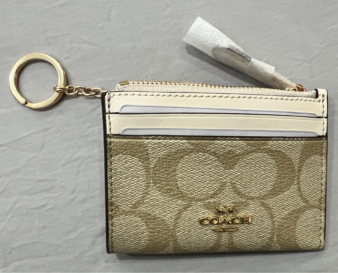 Coach keychain deals card holder