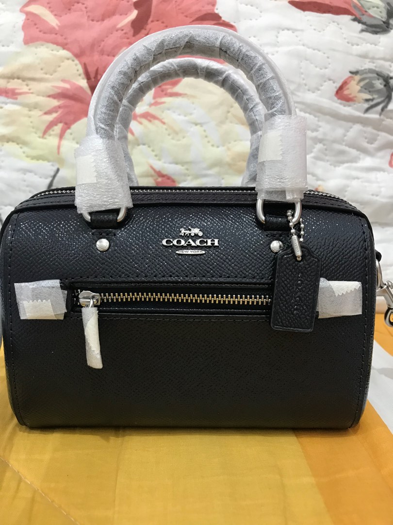 Coach Mini Rowan Crossbody - Silver /Midnight Blue, Luxury, Bags & Wallets  on Carousell