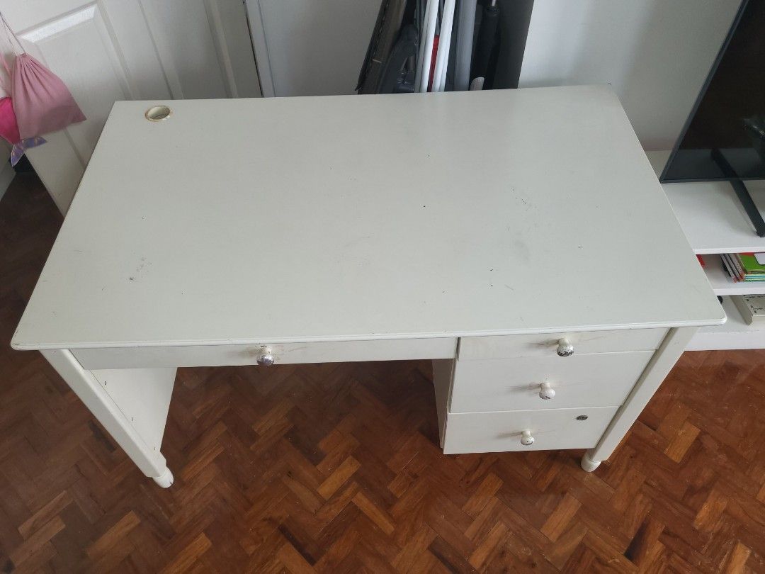 Computer table (solid wood), Furniture & Home Living, Office Furniture ...