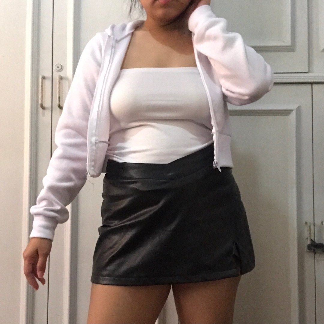 Crop Jacket (White), Women's Fashion, Coats, Jackets and Outerwear on ...