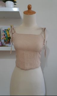 Crop top / tank top krem nude