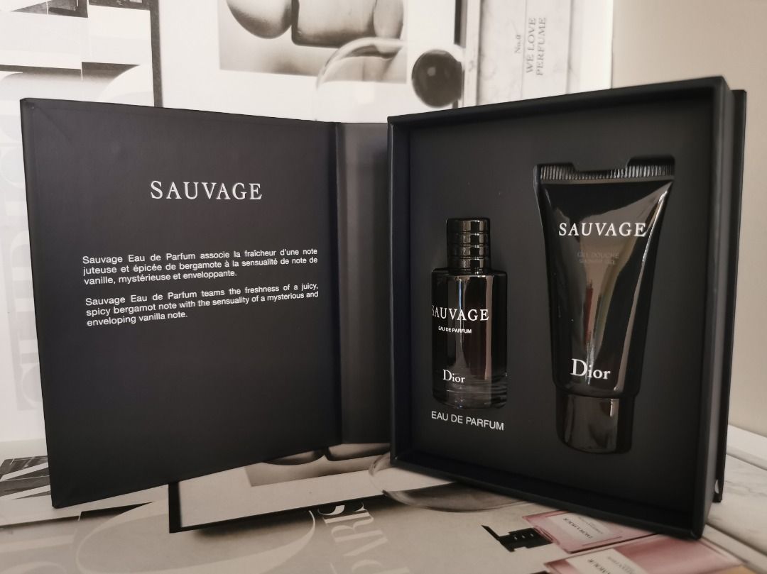 Dior Sauvage Eau De Parfum 10ml Miniature with Shower Gel 20ml Set