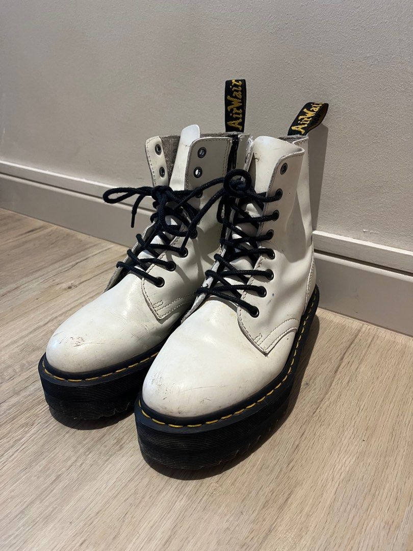 dr martens white jadon platform boots