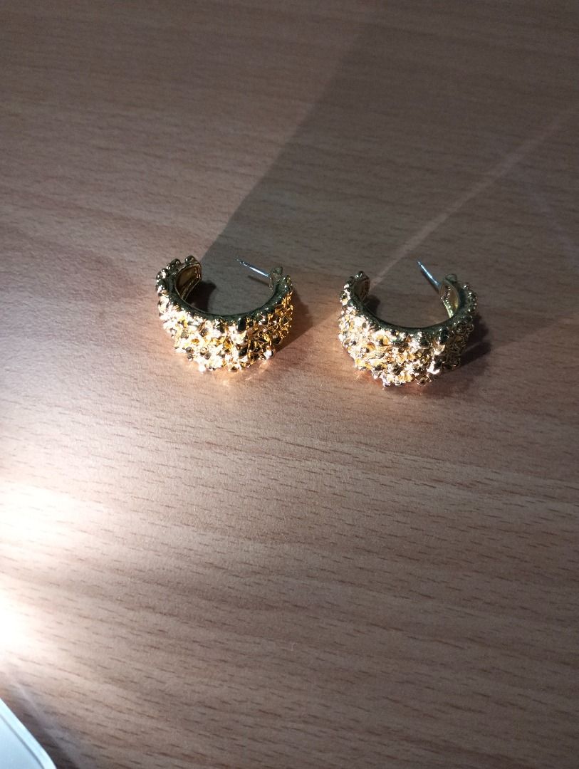 GOLD COATED EARRINGS Used once or twice. As good as new. Women s