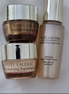 Estee lauder revitalising supreme soft creme face moisturizer, reviatlising supreme eye balm, power treatment lotiom
