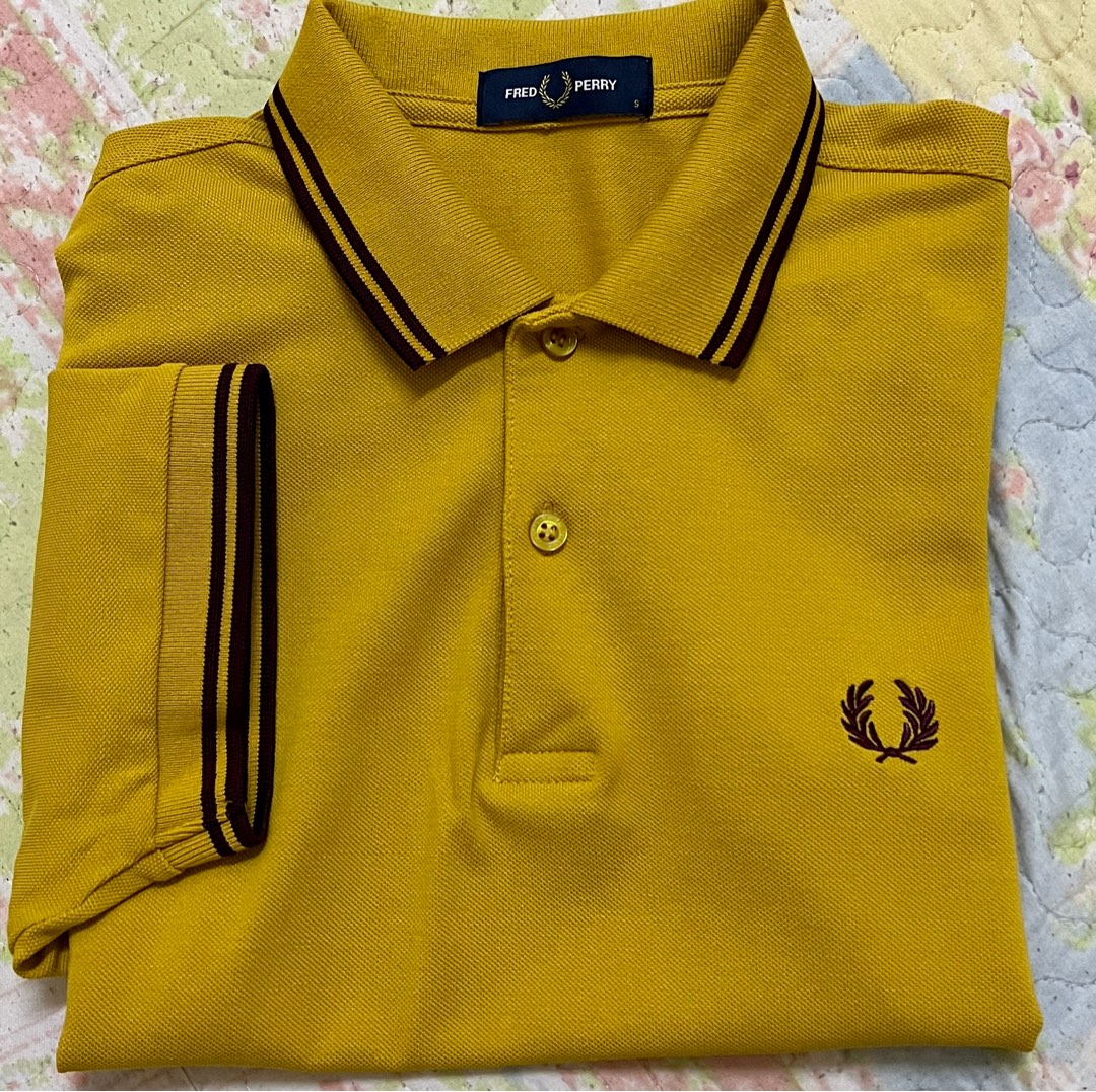 FRED PERRY (YELLOW MUSTARD), Men's Fashion, Tops & Sets, Tshirts & Polo ...