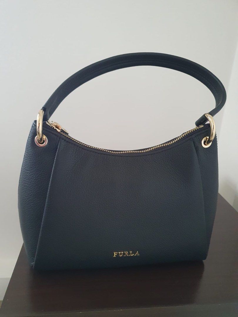 Furla black shoulder deals bag