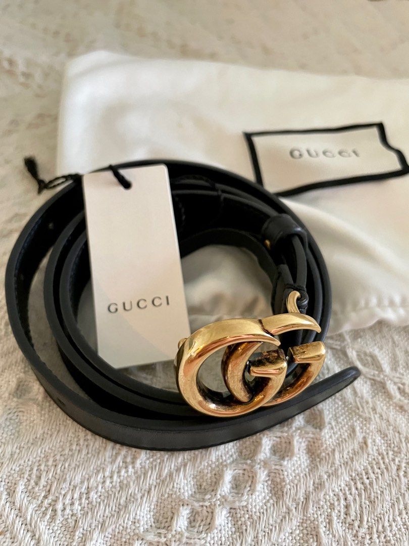 Gucci double g best sale belt small
