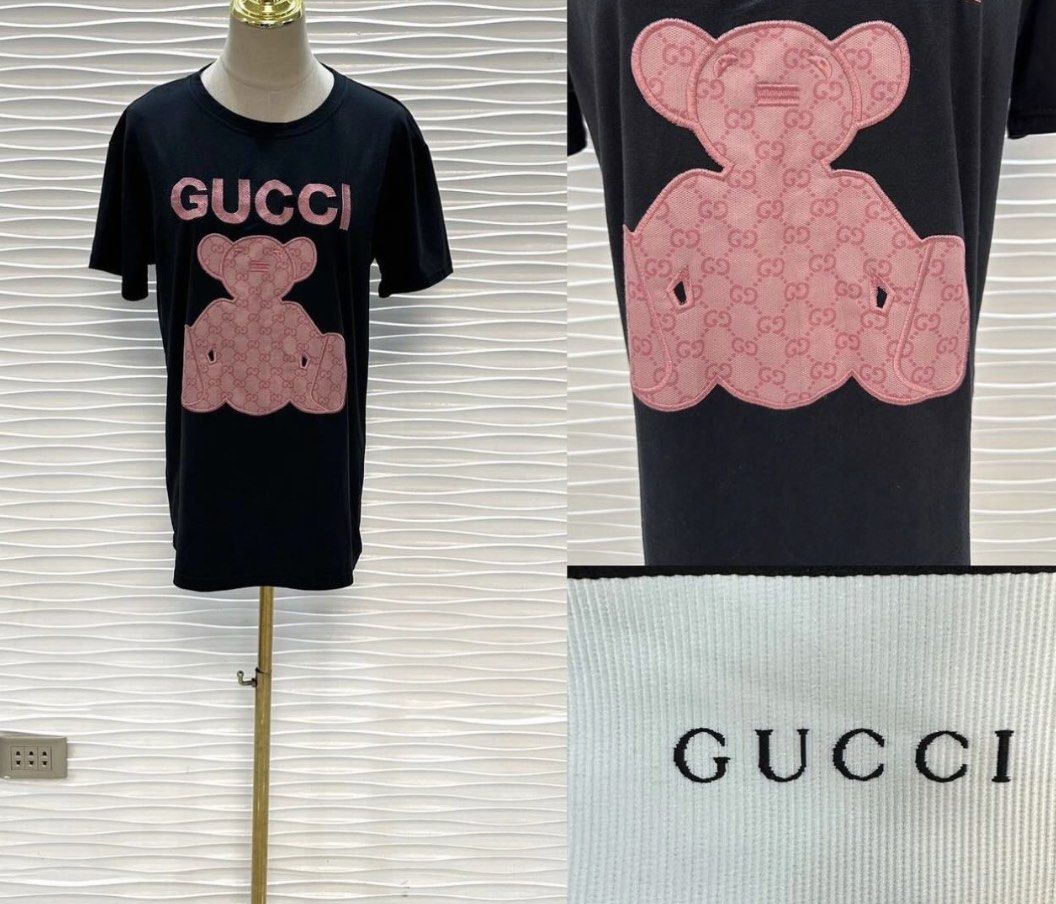 Gucci Teddy Bear Monogram Shirt Women s Fashion Tops Shirts on Carousell