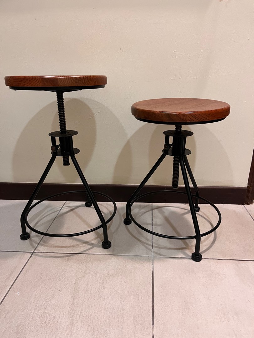 Height adjustable stools, Furniture & Home Living, Furniture, Chairs on