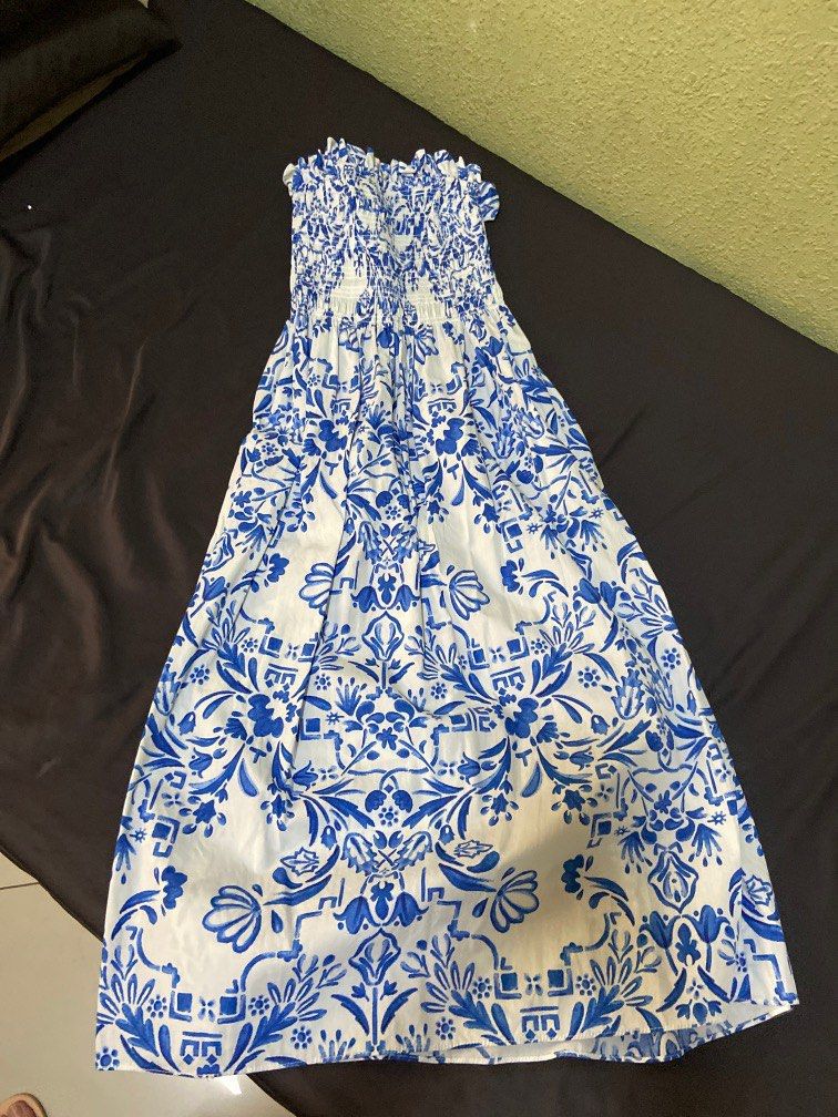 H M Blue Toile Dress