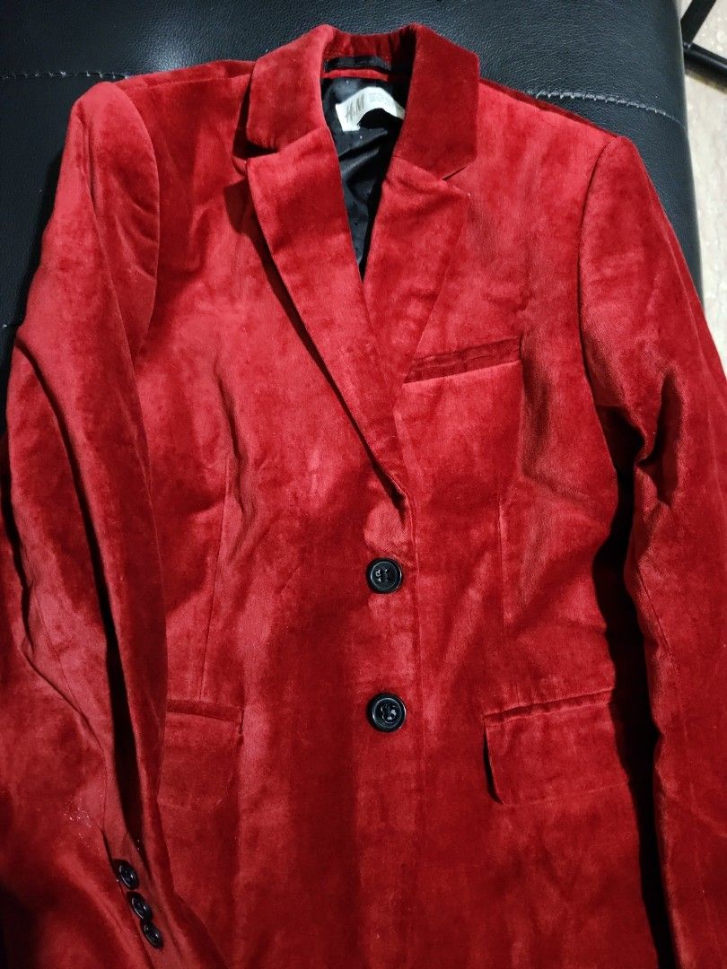H M Maroon Blazer Babies Kids Babies Kids Fashion on Carousell