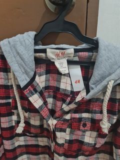 H&M x CDG checkered hoodie