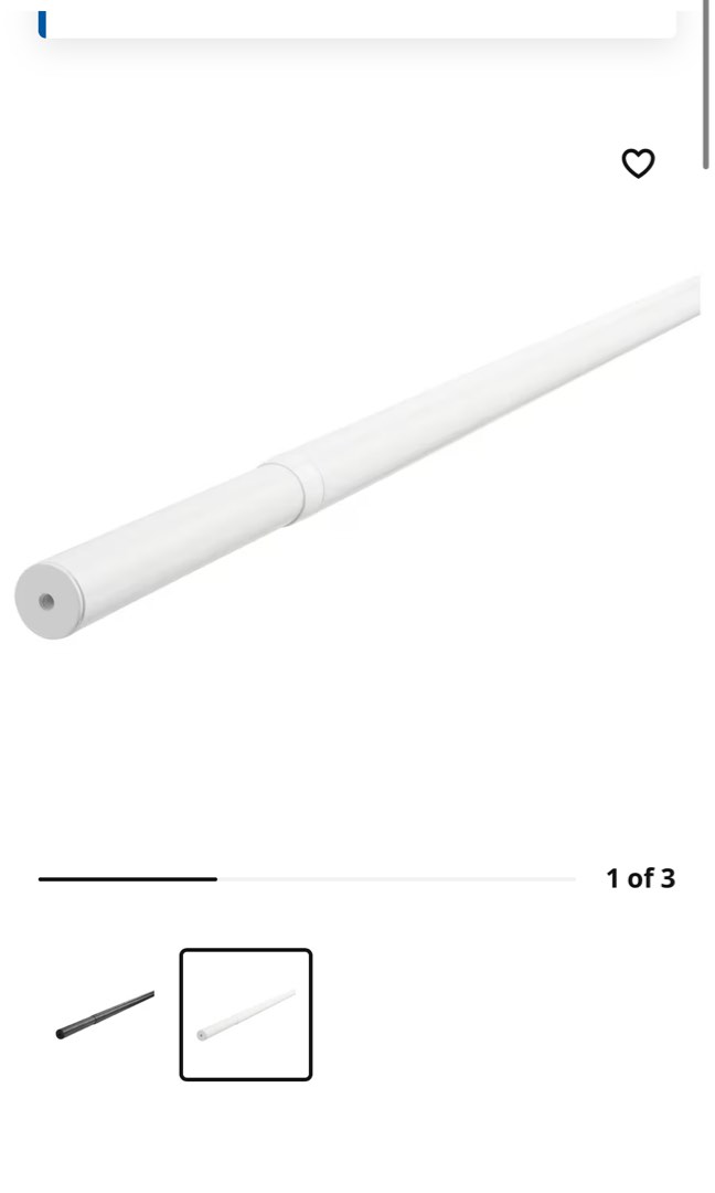IKEA HUGAD curtain rod + RAFFIG Finials, Furniture & Home Living, Home