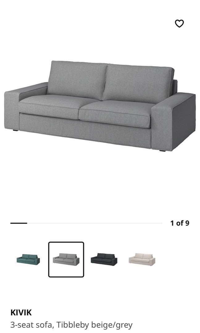 Ikea sofa kivik 3 seater deals