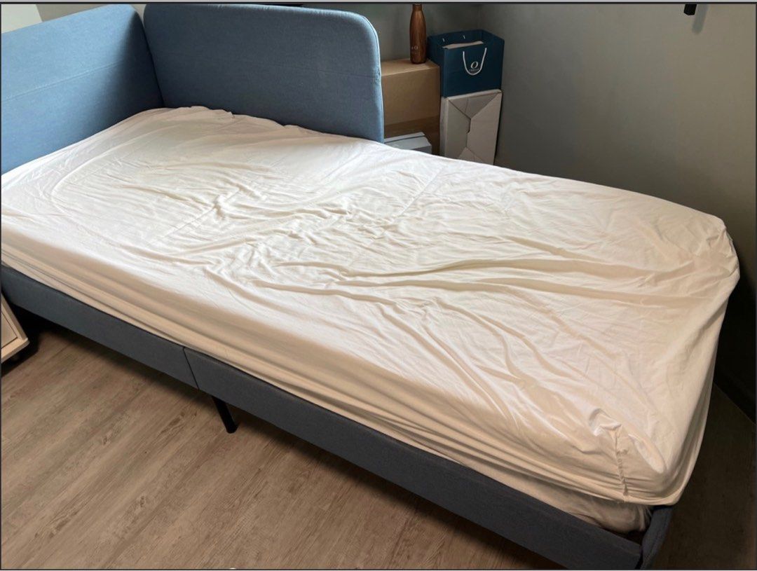 IKEA single bed & mattress, Furniture & Home Living, Furniture, Bed