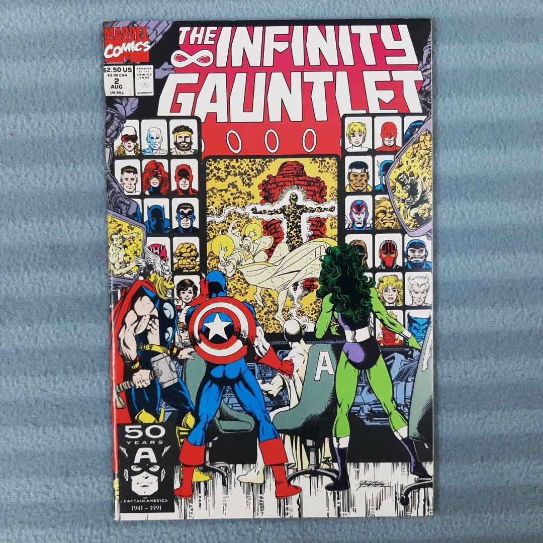 Infinity Gauntlet #2 (Marvel Comics) Key Issue (1st App) Captain America,  Thor, Iron Man, Wolverine (Jim Starlin), Hobbies  Toys, Books  Magazines,  Comics  Manga on Carousell