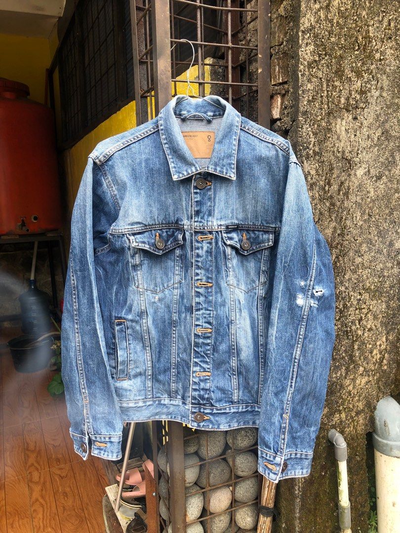 Jaket levis green light Fesyen Pria Pakaian Baju Luaran di