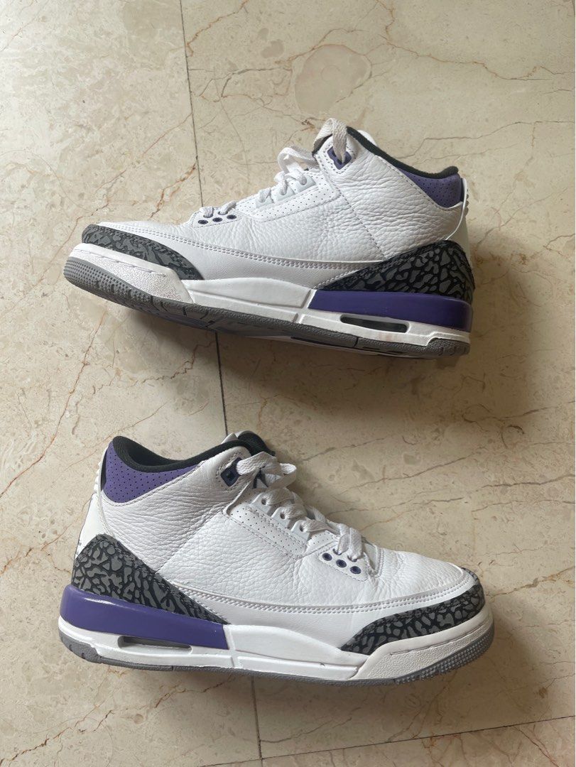 jordan retro 3 white purple