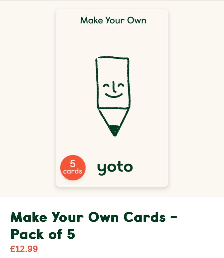 Yoto - Make Your Own Cards (Pack of 5)