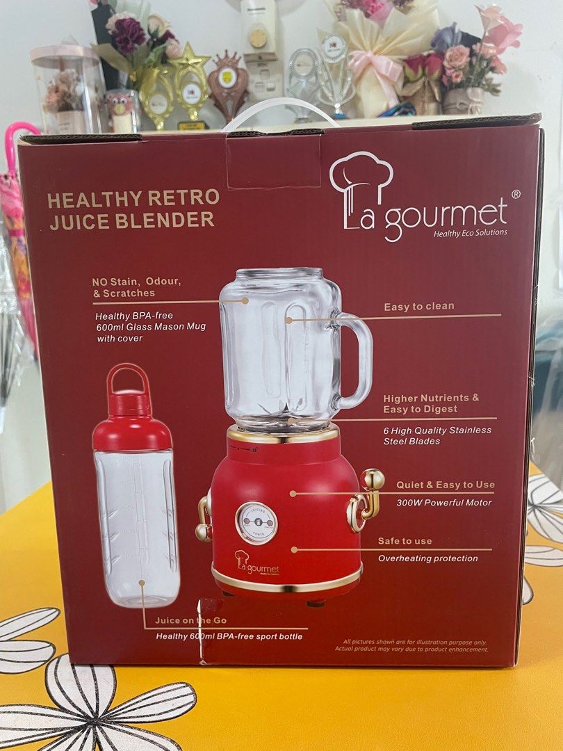 La Gourmet Healthy Retro Juice Blender, TV & Home Appliances, Kitchen
