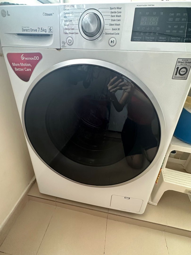 LG Washing Machine 7.5kg, TV & Home Appliances, Washing Machines and