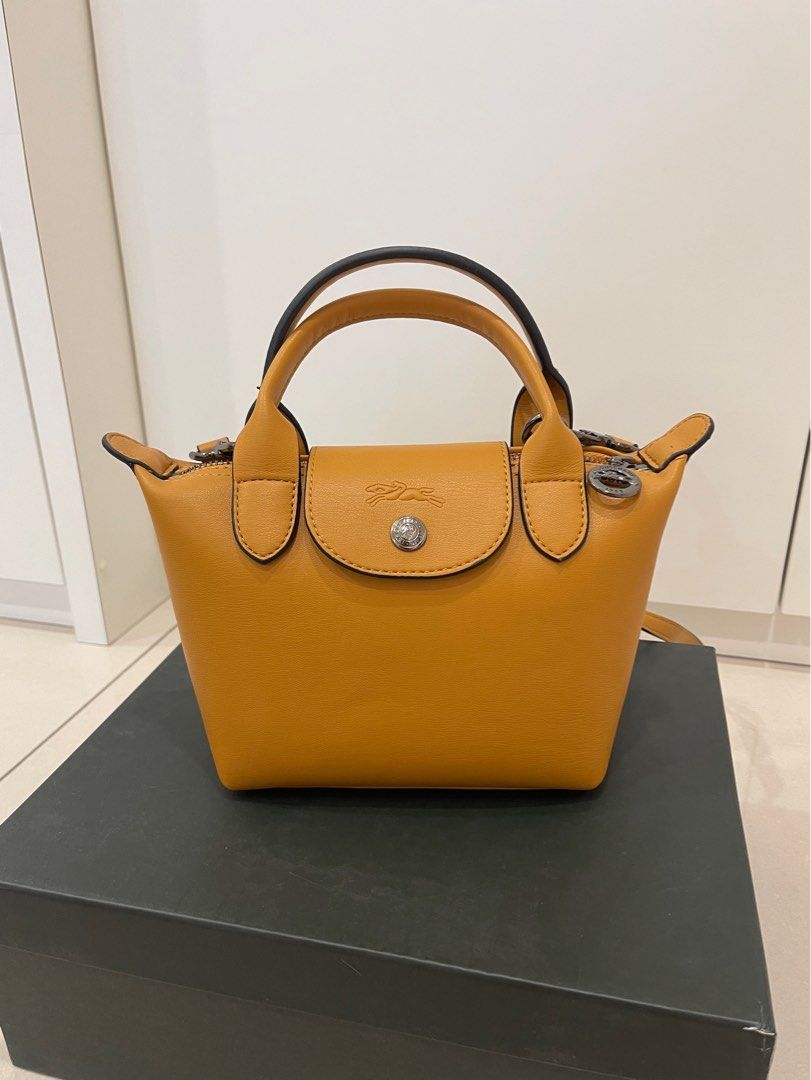 Mustard new arrivals longchamp bag