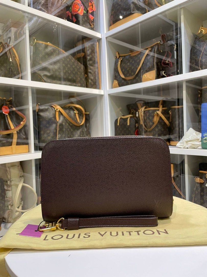 Purple Louis Vuitton Taiga Baikal Clutch Bag