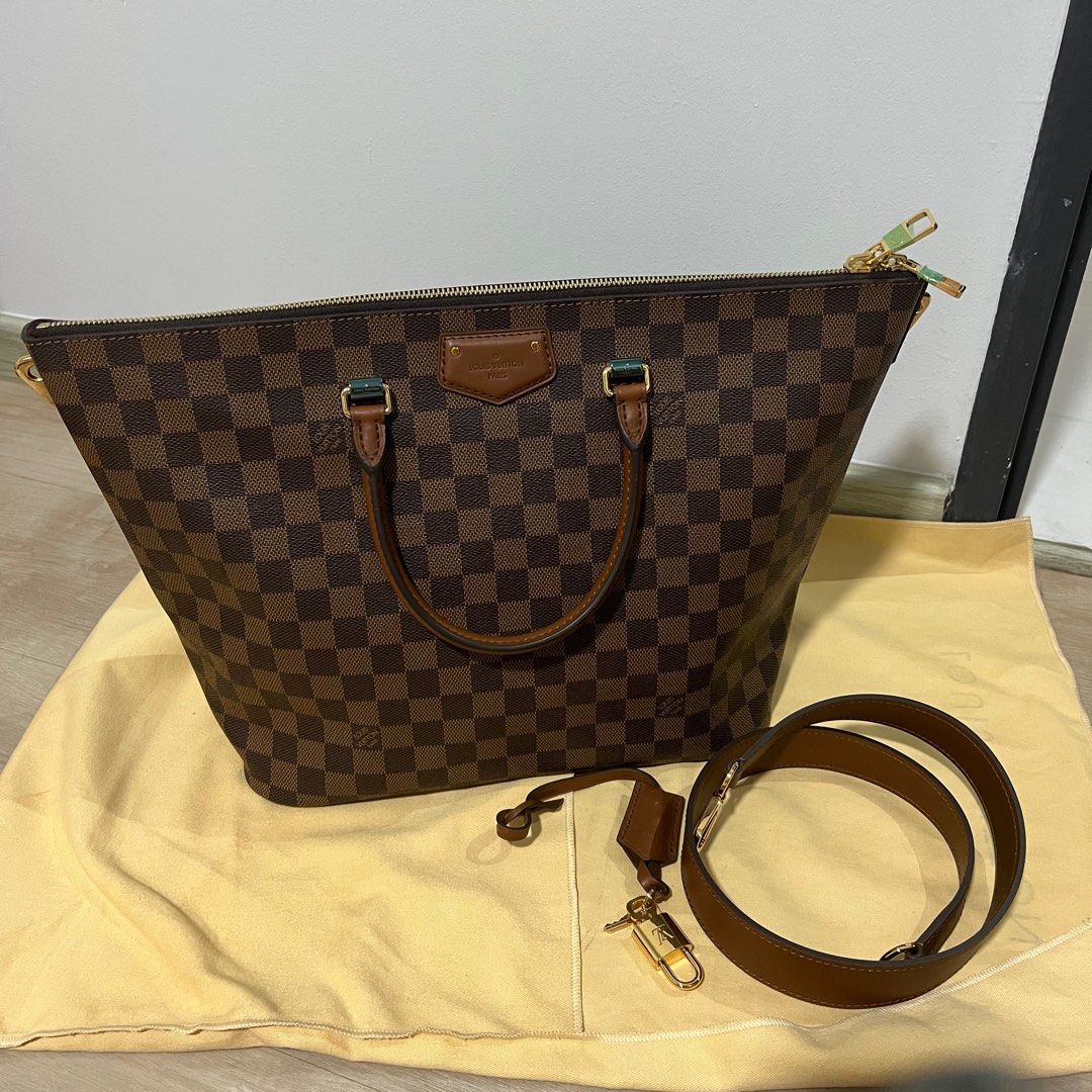 Louis Vuitton Damier Ebene Coated Canvas Belmont Handbag