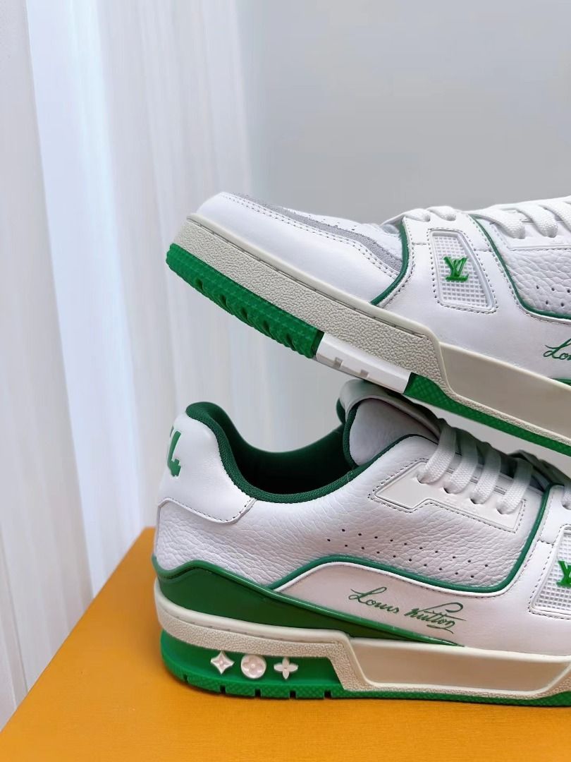 Louis Vuitton Trainer #54 Signature White Green – Tenisshop.la